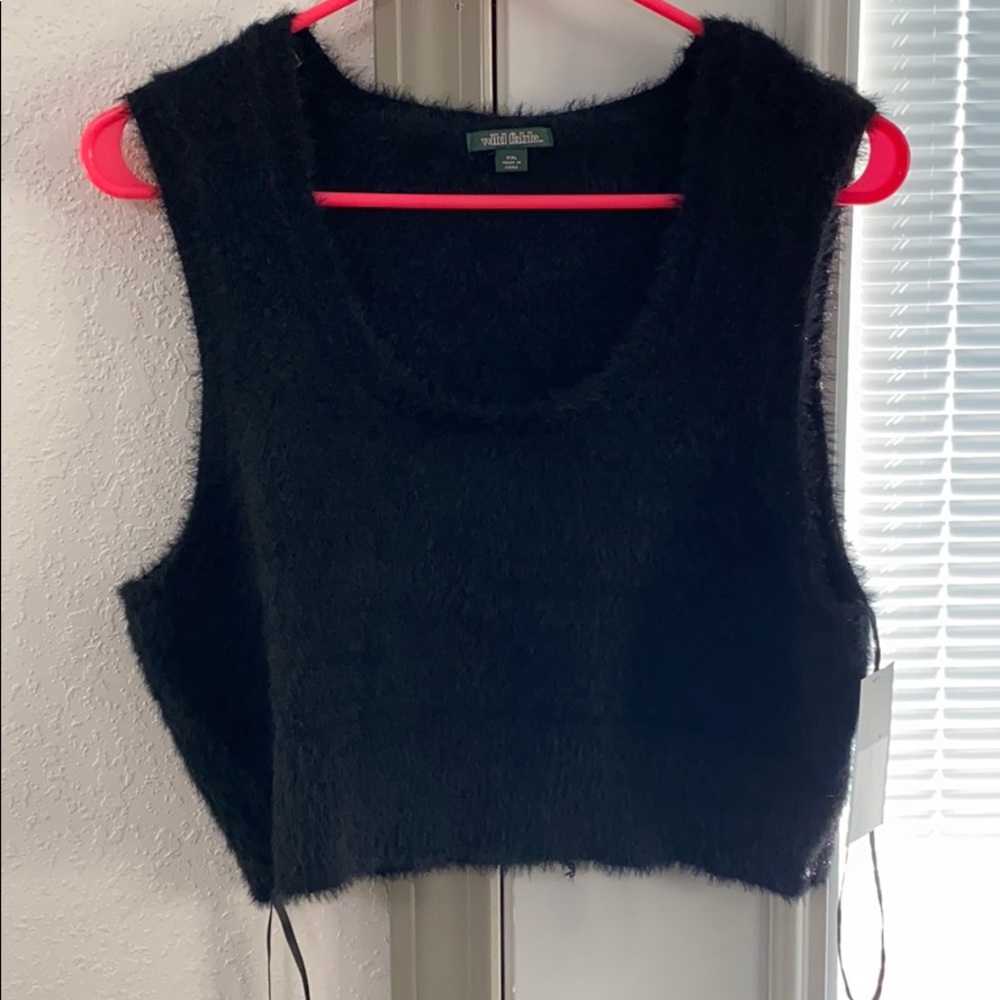 Fuzzy sweater vest